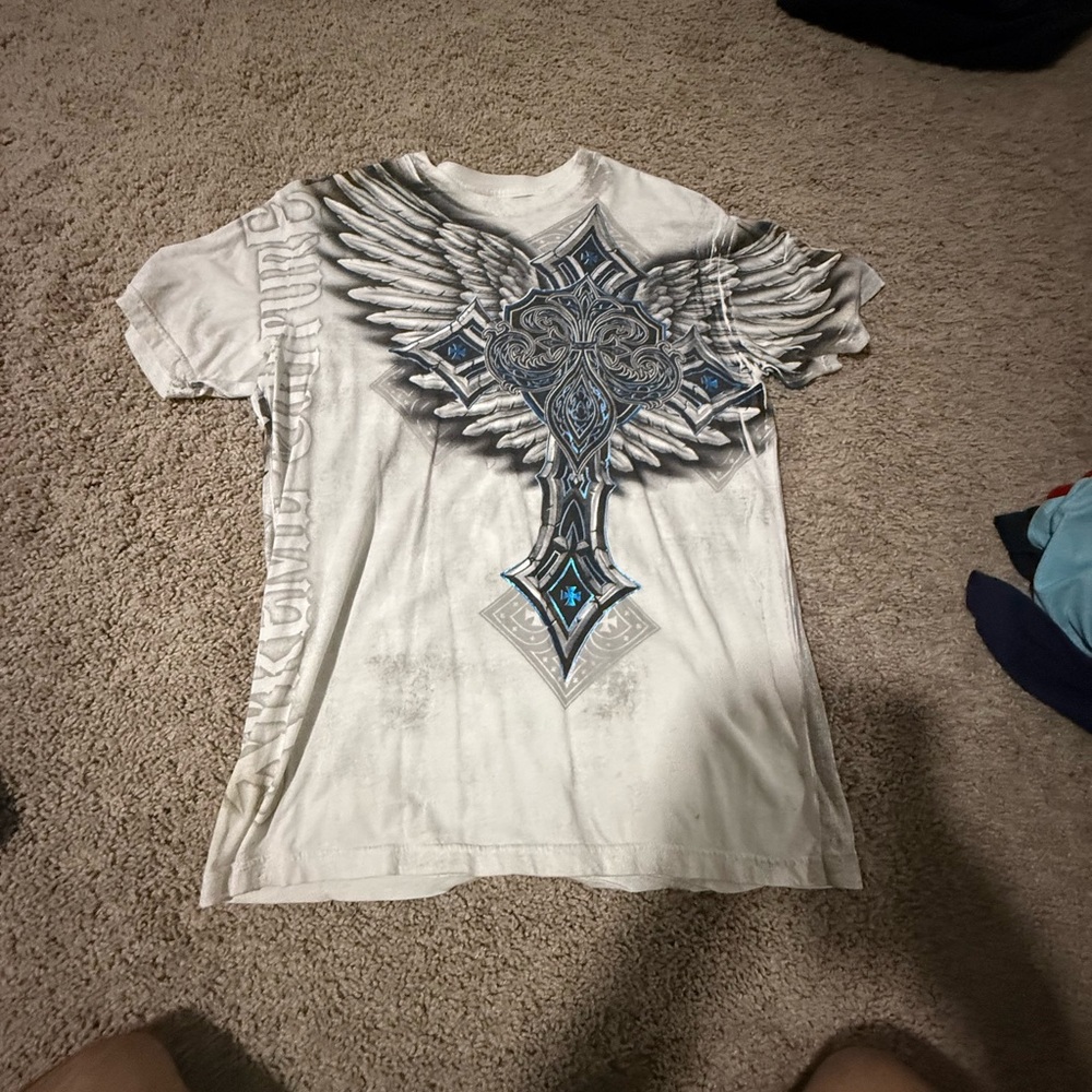 Graphic Winged Cross T-Shirt